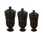 BM905 Hitam Toples Permen Gracia dengan Motif Marmer